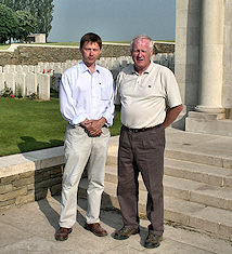 Steve with Peter Marshall from BBC North West Tonight on the Somme, 1st July 2006 Steve with Peter Marshall from BBC North West Tonight on the Somme, 1st July 2006